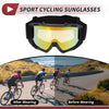 Motorcycle Riding Goggles Colorful Lens Black Frame