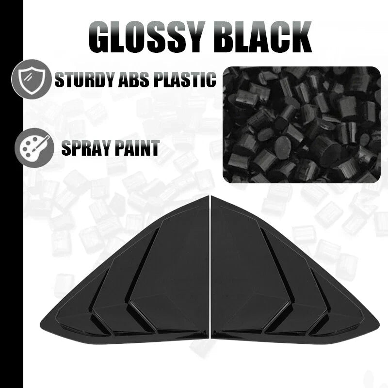 Corvette C8 ABS Rear Window Louver Cover Trim Gloss Black (2020-2023)
