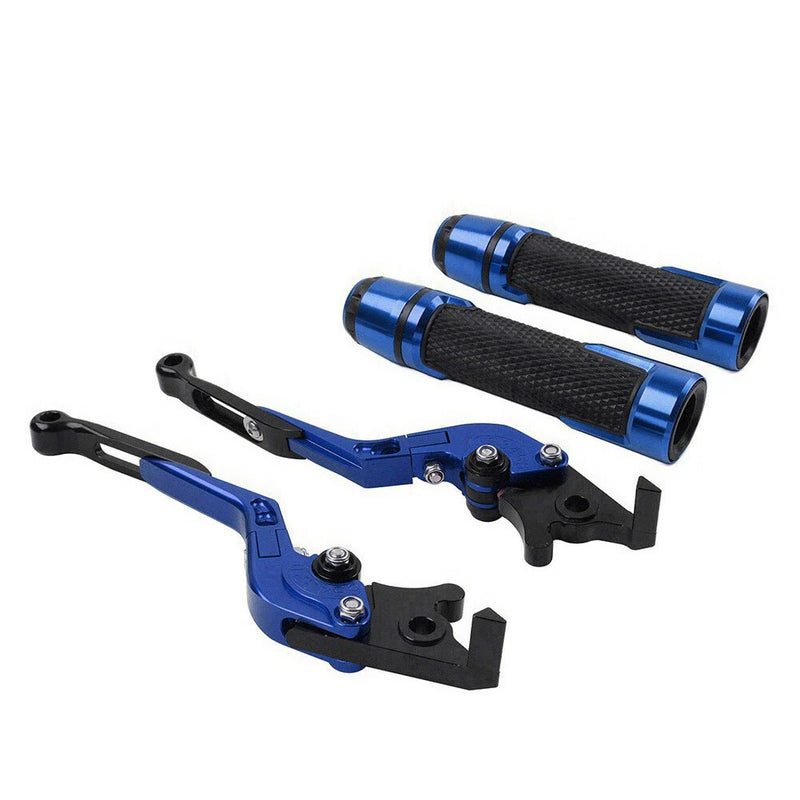 Yamaha YZF R1 Blue Extendable Brake Clutch Lever Grip Set (2009-2014)