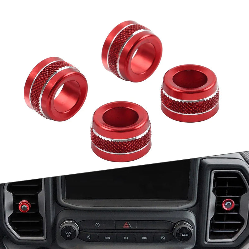 Ford Bronco Sport Red Center Air Conditioner Vent Ring Cover (2021-2024)