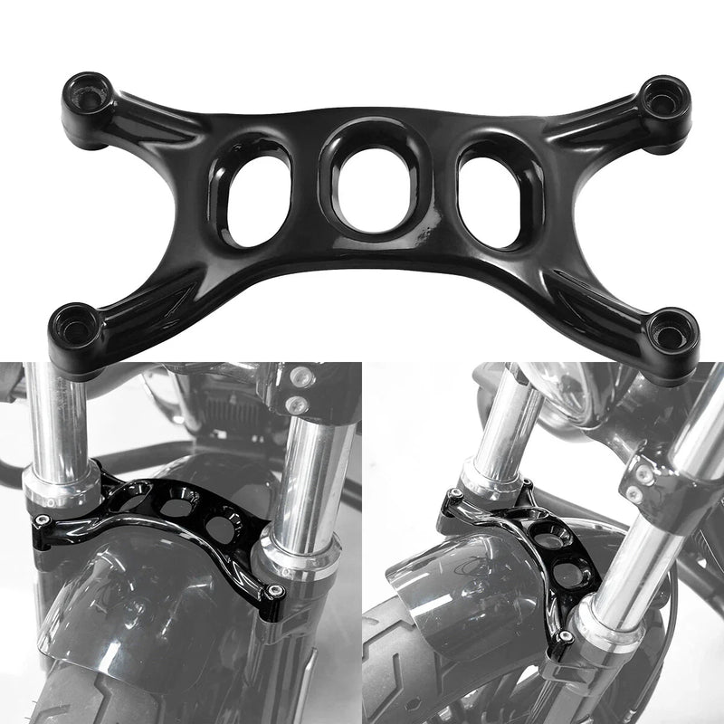 Harley Forty Eight XL1200X (2016-2022) Black Front Fender Brace Forks