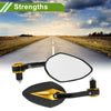 M8 M8 / 1 Set / Rear View Mirrors Prismatic Shape Black Gold Tone Aluminum