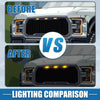 Ford F150 F250 F350 (2015-2023) Amber Black Grill LED Light Set