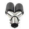 Universal Exit Exhaust Pipe 101mm Carbon Fiber Muffler Tip Y Shape