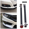 Adjustable Black Front Bumper Lip Splitter Strut Rods