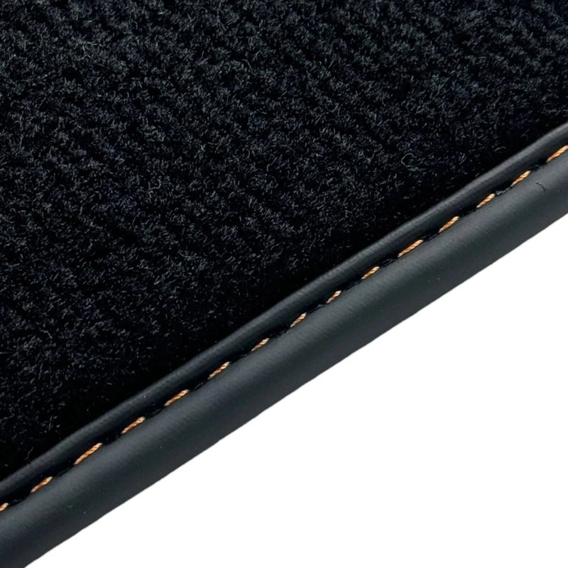 Rolls Royce Cullinan (2018-2023) - Orange Leather Black Floor Mats