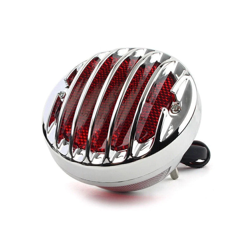 Harley Bobber Rat Custom Chopper Motorcycle Chrome Tail Brake Light