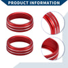 Ford Mustang (2015-2021) 2 x Red Radio Audio Tune Switch Knob Covers