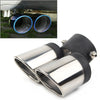 Universal Vehicles Dual Stainless Steel Rear Exhaust Pipe Tail Muffler Tip