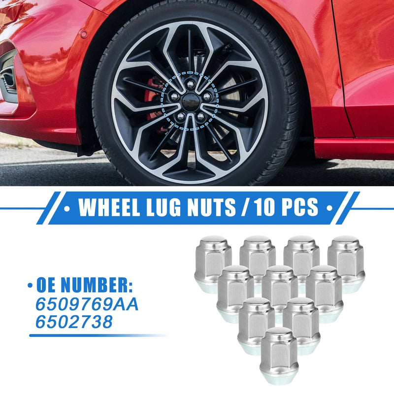 Ford Focus, Dodge Grand Caravan 10 Pcs M12x1.5 Wheel Lug Nuts