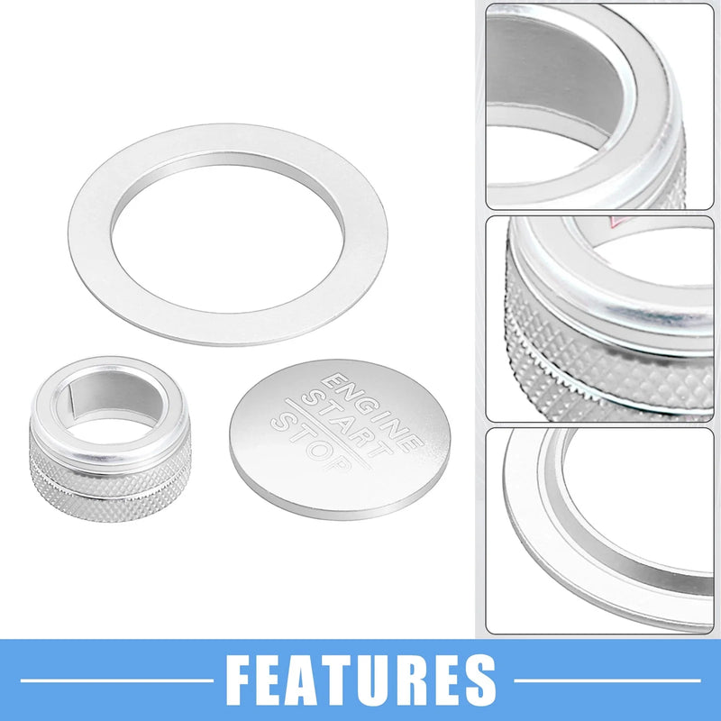 Honda Civic 3 x Media Audio Volume Switch Knob Covers (2022-2023)