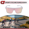 Motorcycle Goggles Pink Lens White Frame Tri-Acetyl Cellulos TR90