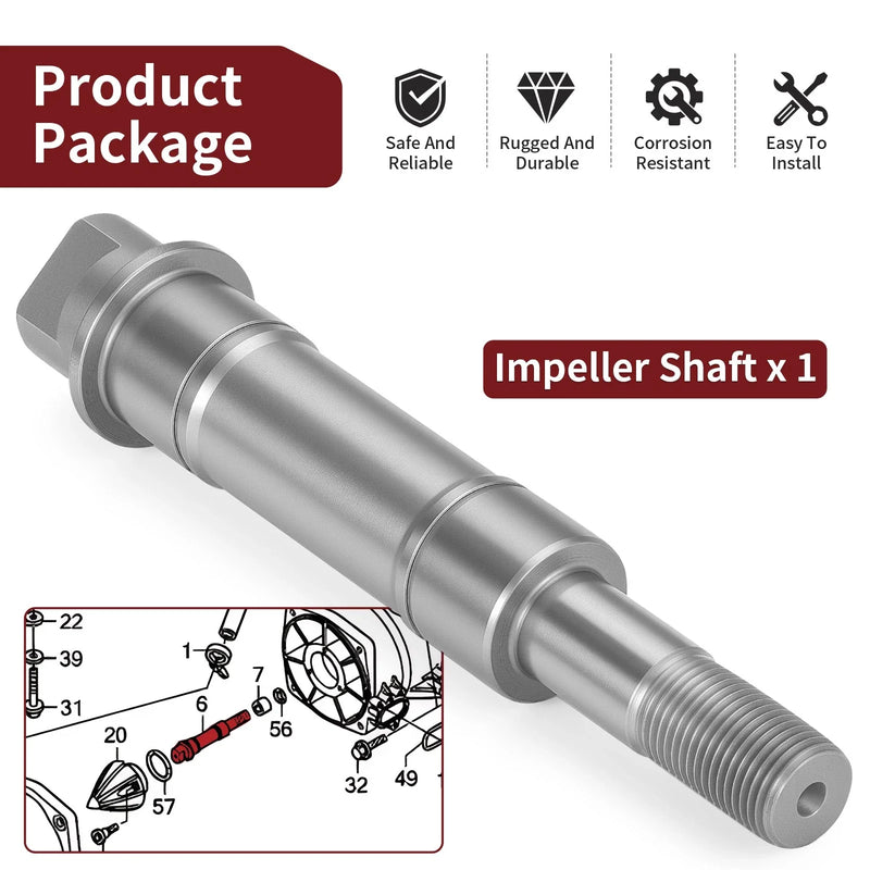 HONDA F12, F12X, R12, R12X AQUATRAX IMPELLER SHAFT (2002–2007)