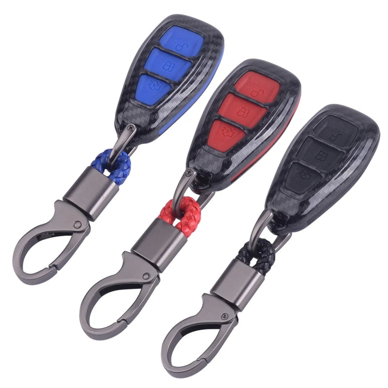 Ford Focus Fiesta Kuga C-Max Galaxy Carbon Fiber Remote Key Case Cover