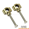 Harley Chopper Sportster Road Glide Brass 1" Handlebar Riser Clamps