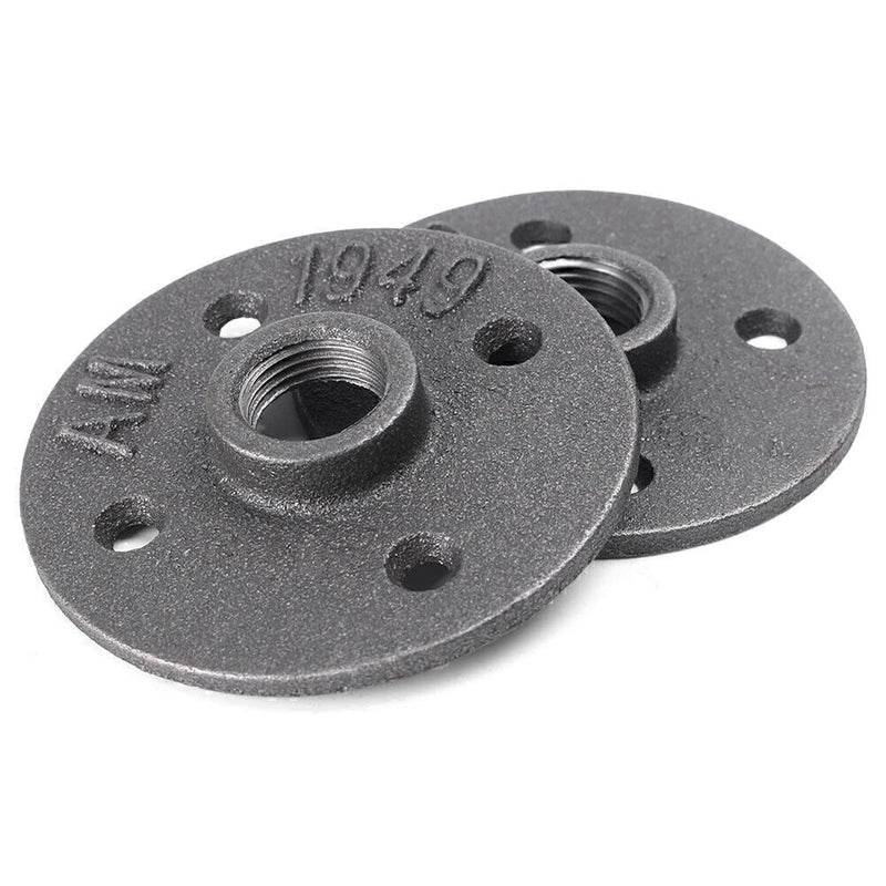 Wall Mount Black 10 x 1/2" Malleable Iron Floor Flange Pipe Fittings