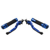 Kawasaki Z650 Z900 Blue Extendable Brake Clutch Levers Grip Set (2017-2023)