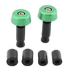 Universal Motorcycle - Green 0.5in Handlebar Hand Grips & End Caps