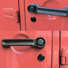 Jeep Wrangler JK 3 x Black Door Key Socket Covers (2007-2017)