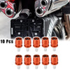Motorcycle 10pcs Motorcycle License Plate Frame M6 Bolts Screws Orange