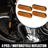 4 x Universal Reflector Oval Motorcycle Safety Reflector Orange