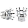 Harley Softail Sportster Road King Chrome Crown Front Axle Nut Covers