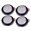 Truck Trailer 2" Clear White LED Round Clearance Side Marker Lights