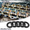 Oil Seal Rotary Shaft Seal TC Seal Ring Nitrile Rubber 28x46x7mm Black 5 Pcs