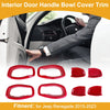 Jeep Renegade (2015-2023) 4 x Red ABS Interior Door Handle Bowl Cover Trim