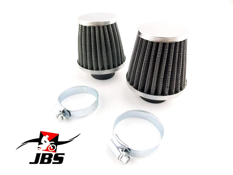 Suzuki GT200 Hi Flow 35mm Chrome Pod Air Filters