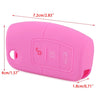 Ford Mondeo Kuga Silicone Key Cover 2 x Button Pink Protective Case
