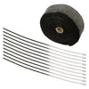 Motorcycle 2" x 50ft Black Exhaust Heat Wrap Tape