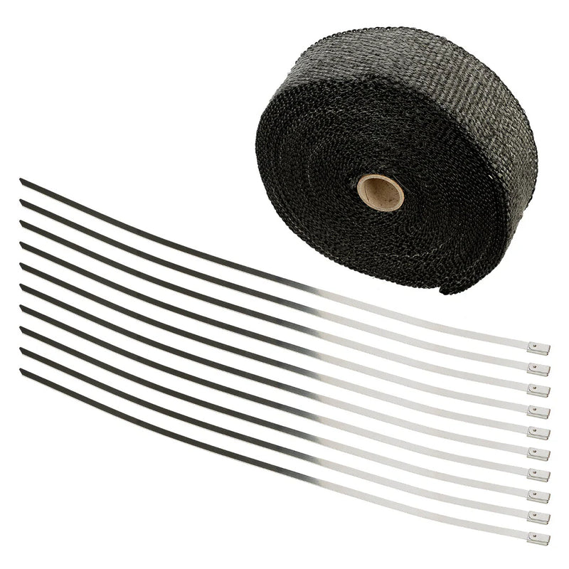 Motorcycle 2" x 50ft Black Exhaust Heat Wrap Tape