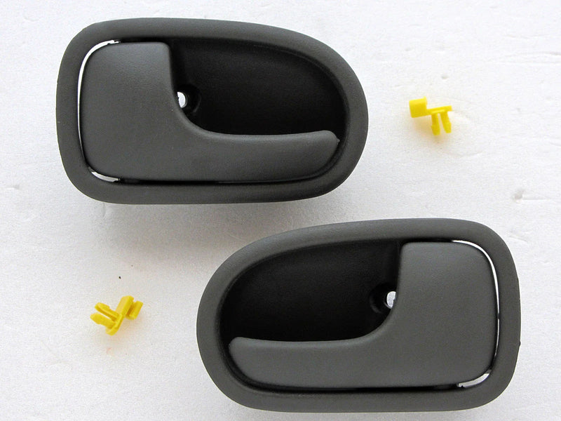 Ford Laser Tierra Courier Mazda 323 Bravo Inner Door Handle 2 x Grey (98-06)