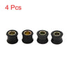 Motorcycle 4 x 12mm Inner Dia Black Metal Rear Wheel Damper Bush Bushing