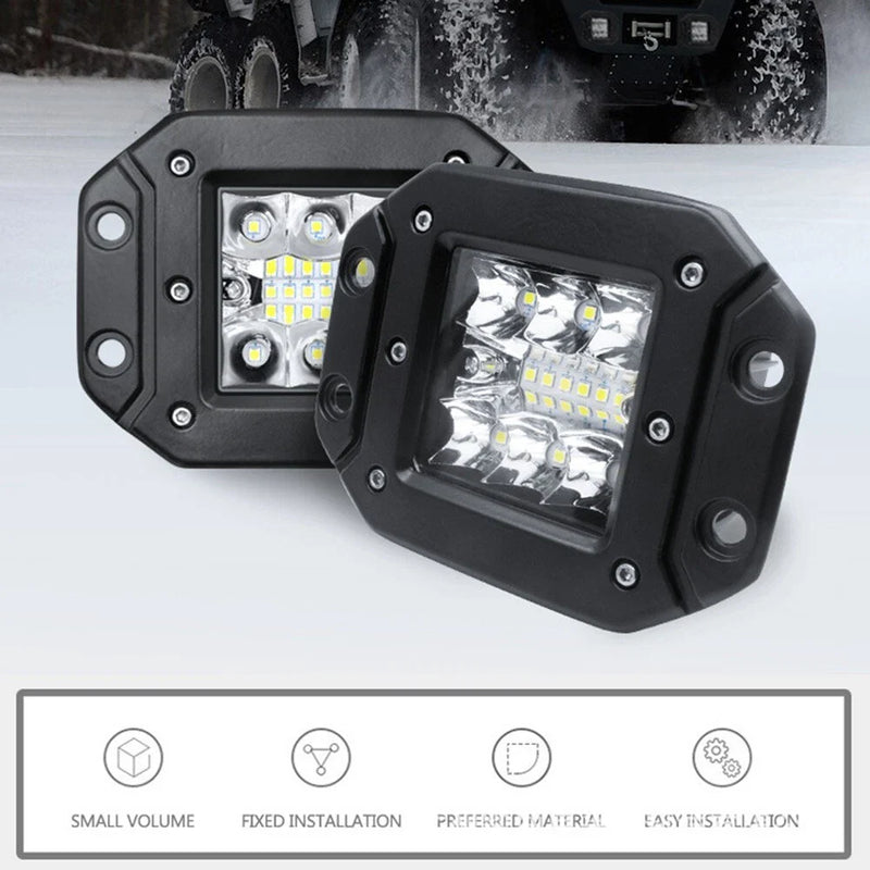 OffRoad Flush-Mount LED-Work Light-Bar (12V–24V) LED Light Bar