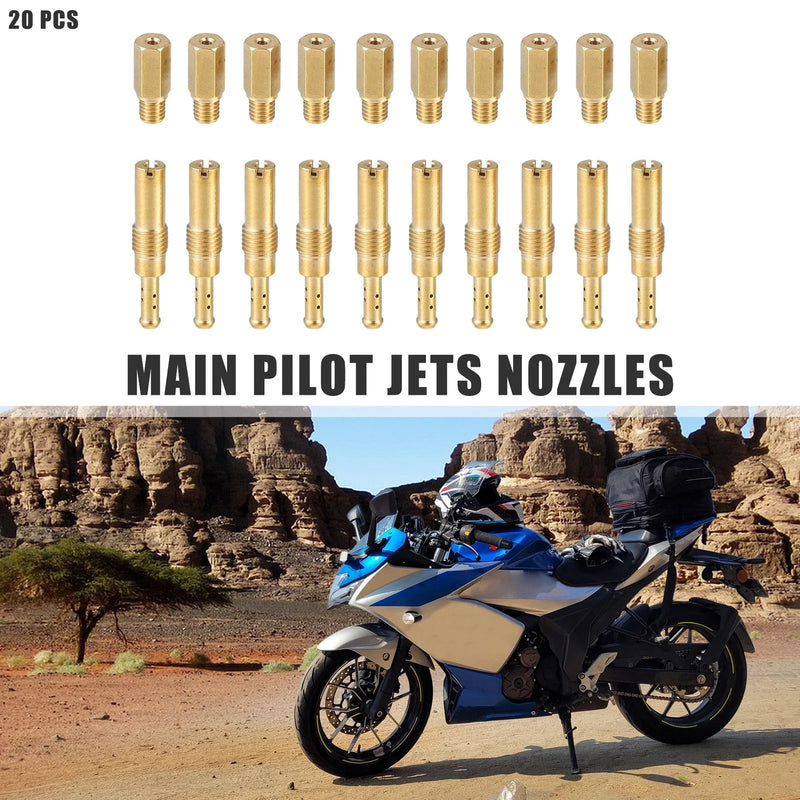 Motorcycle Main Pilot Jets Nozzles 178–198 20pcs