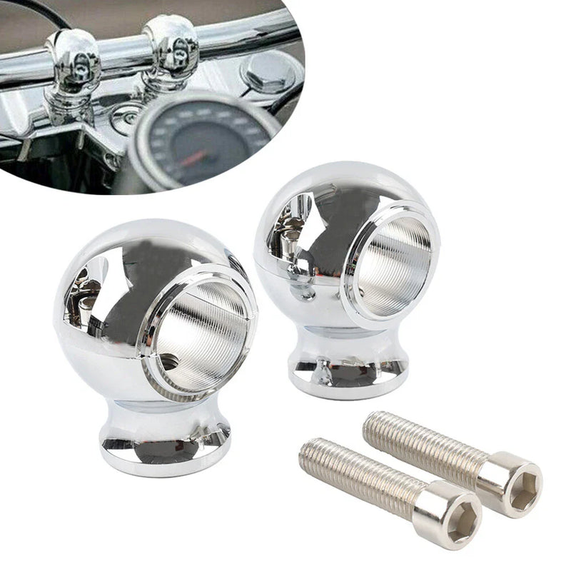 Harley Touring 32mm 1.25" Fat Handlebar Risers Clamp Chrome