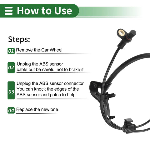 Dodge Journey (2011-2020) - 1 x Right Rear Sensor ABS Wheel Speed Sensor