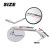 Honda Suzuki Kawasaki Chrome Round Motorcycle Rearview Mirrors M10
