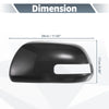 Toyota Sienna Rearview Mirror Cover Overlay  Black Carbon Fiber (12-20)
