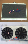 Nissan Silvia S14 S15 3 Row Aluminum Radiator with Fan Shroud & Hoses (1995-2002)