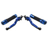 Yamaha YZF R1 R6 Blue Extendable Brake Clutch Lever Grip Set