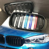 BMW F15 F16 X5 X6 Gloss Black Front Hood Kidney Grille (2014-2018)