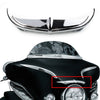 Harley Touring FLHX Batwing Fairing Brow Accent Trim Chrome (1996-2013)