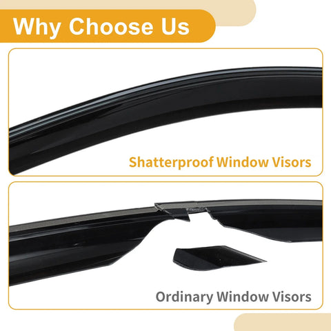 Ford Ranger SuperCrew 2019-2024 Side Vent Visors Window Deflectors