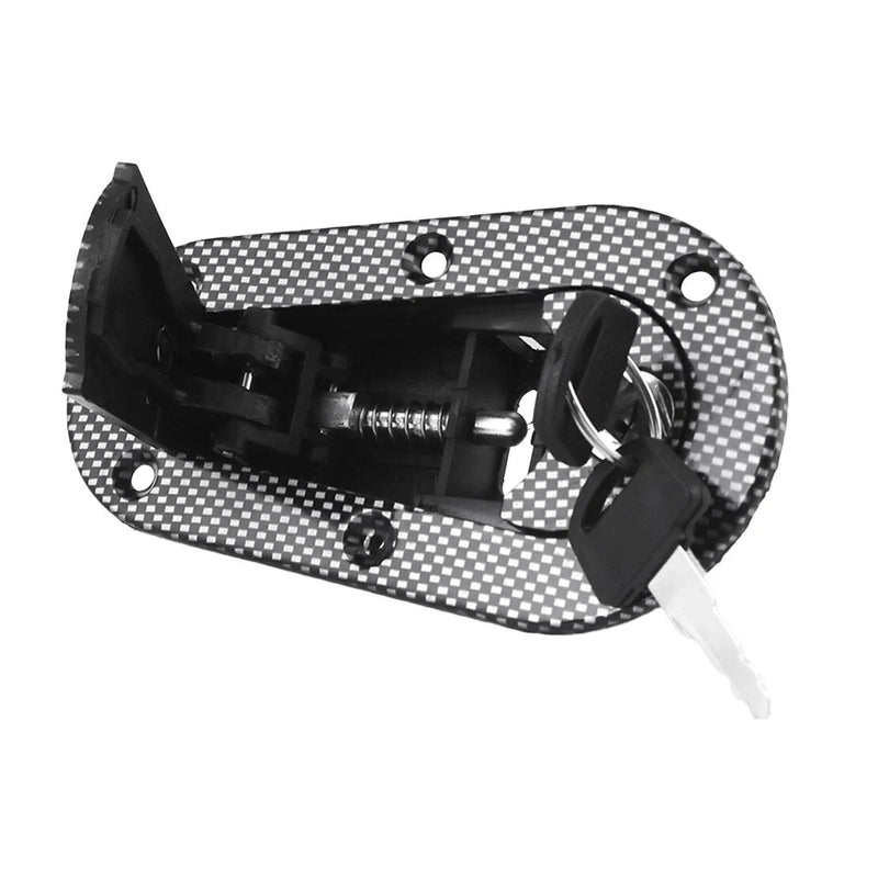 Car Carbon Fiber Racing Hood Pin & Flush Mount Latch Lock