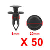 Honda & Suzuki 50Pcs Black Plastic Splash Guard Bumper Clips