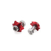 Motorcycle 4Pcs 6mm Red Metal Hexagon License Plate Bolts Screws