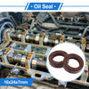 Make Model Oil Seal Rotary Shaft Seal FKM Rubber 16x24x7mm Brown 2 x